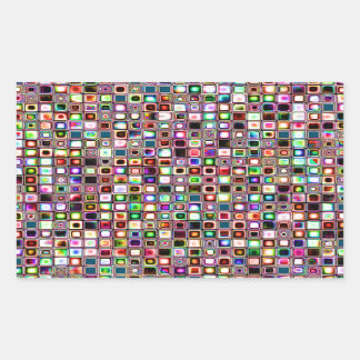 Sticker Rectangulaire Carrelage Mosaïque Funky Motif Aux Tons Bijoux
