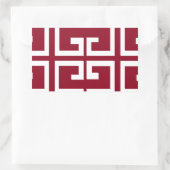 Sticker Rectangulaire Carrelage rouge foncé et blanc (Sac)