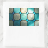 Sticker Rectangulaire carrés en vitrail (Sac)