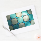 Sticker Rectangulaire carrés en vitrail (Enveloppe)