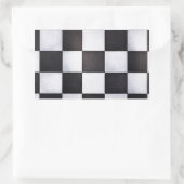 Sticker Rectangulaire carrés noirs et blancs (Sac)