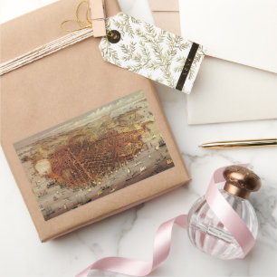 Sticker Rectangulaire Carte aérienne antique de San Francisco, Californi