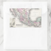 Sticker Rectangulaire Carte ancienne du Mexique (1855) (Sac)