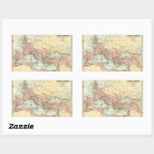 Sticker Rectangulaire Carte antique de l'Empire romain (Feuille)
