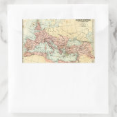 Sticker Rectangulaire Carte antique de l'Empire romain (Sac)