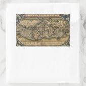 Sticker Rectangulaire Carte antique du monde (Sac)