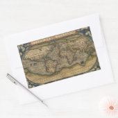 Sticker Rectangulaire Carte antique du monde (Enveloppe)