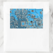 Sticker Rectangulaire Carte circuit bleu circuit imprimé à circuit impri (Sac)