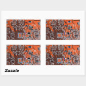 Sticker Rectangulaire Carte circuit imprimé circuit orange PCB (Feuille)