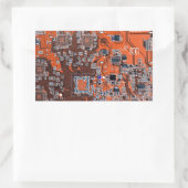 Sticker Rectangulaire Carte circuit imprimé circuit orange PCB (Sac)