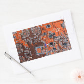 Sticker Rectangulaire Carte circuit imprimé circuit orange PCB (Enveloppe)