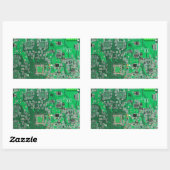 Sticker Rectangulaire Carte circuit imprimé circuit vert PCB (Feuille)