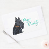 Sticker Rectangulaire Carte d'anniversaire écossaise Terrier (Enveloppe)