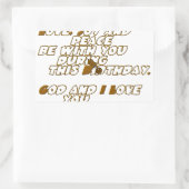 Sticker Rectangulaire Carte d'anniversaire pour un ami chrétien (Sac)