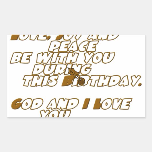 Sticker Rectangulaire Carte d'anniversaire pour un ami chrétien (Devant)