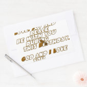 Sticker Rectangulaire Carte d'anniversaire pour un ami chrétien (Enveloppe)