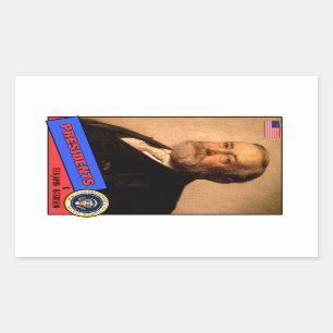 Sticker Rectangulaire Carte de base-ball Benjamin Harrison