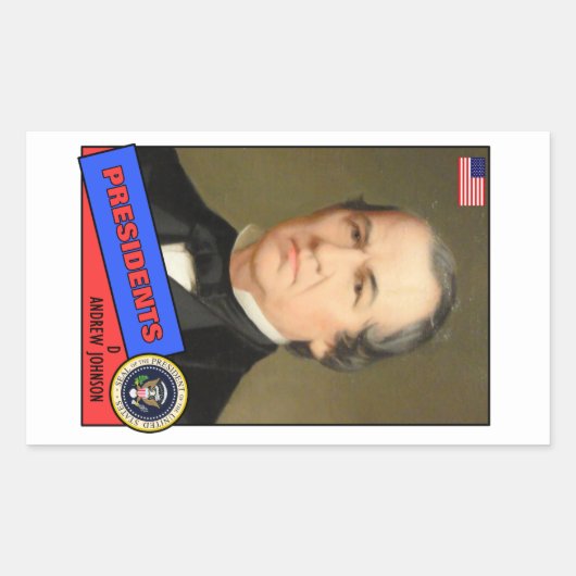 Sticker Rectangulaire Carte de baseball Andrew Johnson (Devant)