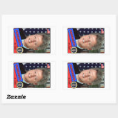 Sticker Rectangulaire Carte de baseball Bill Clinton (Feuille)