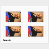 Sticker Rectangulaire Carte de baseball de Benjamin Harrison (Feuille)