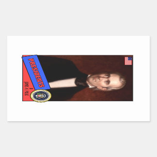 Sticker Rectangulaire Carte de baseball de James K. Polk