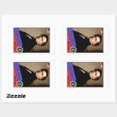 Sticker Rectangulaire Carte de baseball Franklin Pierce (Feuille)