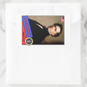 Sticker Rectangulaire Carte de baseball Franklin Pierce (Sac)