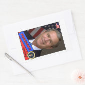 Sticker Rectangulaire Carte de baseball George W. Bush (Enveloppe)