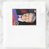Sticker Rectangulaire Carte de baseball Jimmy Carter (Sac)