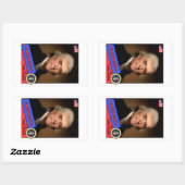 Sticker Rectangulaire Carte de baseball Thomas Jefferson (Feuille)