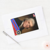 Sticker Rectangulaire Carte de baseball Thomas Jefferson (Enveloppe)