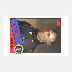 Sticker Rectangulaire Carte de baseball Zachary Taylor