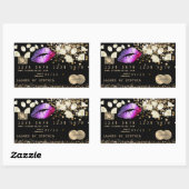 Sticker Rectangulaire Carte de débit de crédit Parties scintillant styli (Feuille)