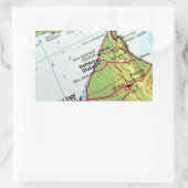 Sticker Rectangulaire Carte de Dubaï (Sac)