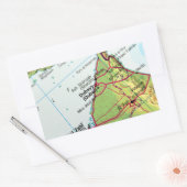 Sticker Rectangulaire Carte de Dubaï (Enveloppe)