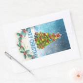 Sticker Rectangulaire Carte de Joyeux Noël (Enveloppe)