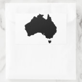 Sticker Rectangulaire Carte de l'Australie (Sac)