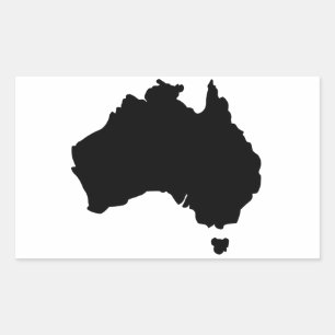 Sticker Rectangulaire Carte de l'Australie