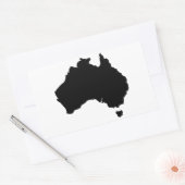 Sticker Rectangulaire Carte de l'Australie (Enveloppe)
