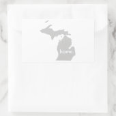 Sticker Rectangulaire Carte de l'état de la silhouette du Michigan (Sac)