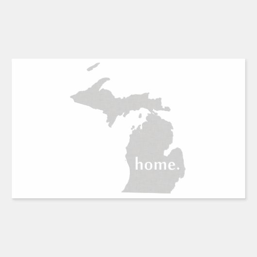 Sticker Rectangulaire Carte de l'état de la silhouette du Michigan (Devant)