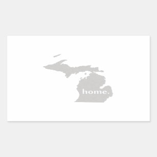 Sticker Rectangulaire Carte de l'état de la silhouette du Michigan