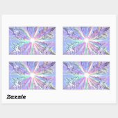 Sticker Rectangulaire Carte de Noël Star Glitt (Feuille)