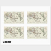 Sticker Rectangulaire Carte de Paris Atlas (Feuille)