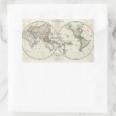 Sticker Rectangulaire Carte de Paris Atlas (Sac)