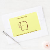 Sticker Rectangulaire Carte de salle de bain d'urgence cadeau bâillon (Enveloppe)