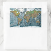 Sticker Rectangulaire Carte de secours de la Terre (Sac)