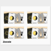 Sticker Rectangulaire Carte de tarot (Feuille)