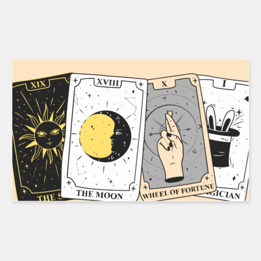 Sticker Rectangulaire Carte de tarot (Devant)