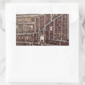 Sticker Rectangulaire Carte de ville de Delft 1649 (Sac)